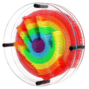 ENJSD 3D Pin Art Toy - Rainbow Sensory Fidget for Kids