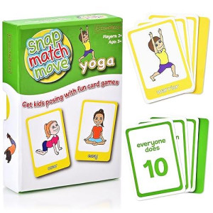 Covelico Yoga Cards For Kids - Fun Yoga Pretzels Cards For Kids Yoga Games For Children, Play Memory Yoga Game, Snap And Go Fish Yoga, Yoga Flash Cards And Yoga Kids Props For Kids Yoga & Tween Yoga.