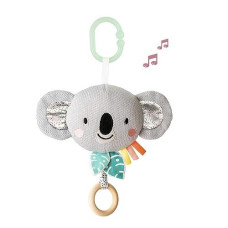 Taf Toys Soothing Musical Pulldown Toy With Multi-Textures & Wooden Teether, Attaches To Crib, Stroller And Car Seat, Develop Baby’S Senses And Cognitive Skills (Kimmy Musical Koala)