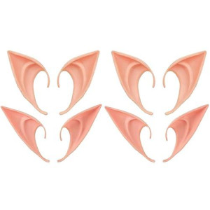 Cooljoy 4 Pairs Cosplay Fairy Pixie Elf Ears Accessories Halloween Party Anime Party Costume (2 Style)