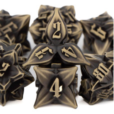 Kerwellsi Metal Dnd Dice Set Leaf Dungeons And Dragons Dice Set Dd Polyhedral Dice Set 7 Pcs Rpg D And D Dice Critical Role