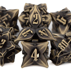 Kerwellsi Metal Dnd Dice Set Leaf Dungeons And Dragons Dice Set Dd Polyhedral Dice Set 7 Pcs Rpg D And D Dice Critical Role