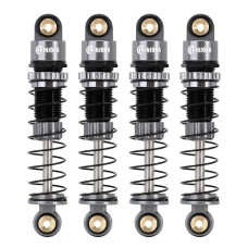 Injora 39Mm Shocks- Aluminum Threaded Shock Adjustable Absorber Oil Damper For Axial Scx24 Fms Fcx24M 1/24 Rc Crawler Car Upgrade Parts(Black&Red)