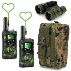 Aikmi Green Walkie Talkies for Kids, 2-Way Radio,