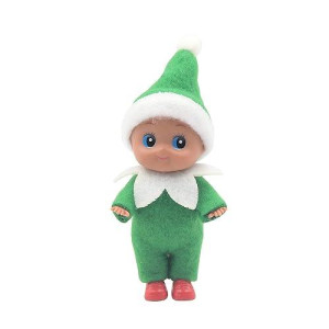 Wuleeuper Dark Skin Baby Elf Doll Christmas Miniature Elf Decoration Newborn Gift Baby Grow Elf Dolls With Feet And Shoes