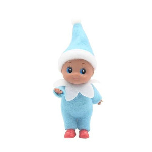 Wuleeuper Dark Skin Baby Elf Doll Christmas Miniature Elf Decoration Newborn Gift Baby Grow Elf Dolls With Feet And Shoes