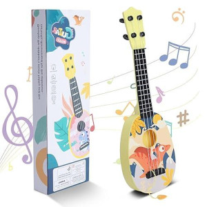 Yoloplus+ 17 Inch Toddler Ukulele Guitar Toy 4 Strings Mini Guitar For Kids - Children Musical Instruments Educational Learning Toy (17 Inch Rose Wood Color)