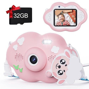 Selvim Kids Digital Camera For Girls Boys, 40.0Mp Kids Camera Toddler Toys Selfie Video Camera For Age 3 4 5 6 7 8 Years Old Girls Birthday, Hd 1080P 2.4 Inch Screen & 32Gb Card