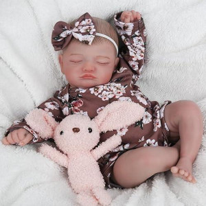 Charex Realistic Newborn Baby Dolls - 20 Inch Cloth Body Lifelike Baby Girl Doll Toy For Kids Age 3+