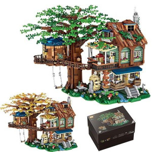 Loz Mini Blocks 1033 Treehouse Building Set, 4761Pcs Ideas Tree House Building Blocks Kit, Diy Mini Bricks Tree House Model Sets, Awesome Building Toys Gift For Adults, Not Compatible With Lego