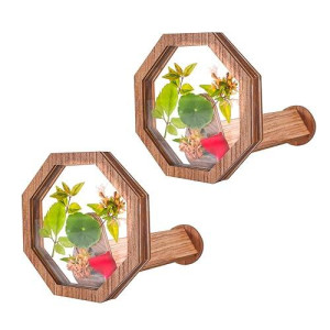 Vidonio 2Pcs Natural Diy Kaleidoscope Kit, New Wooden Magic Rotating Kaleidoscope Making Set For Nature Lovers, Best Gift, Outdoor Classic Handmade Education Toys For Kids