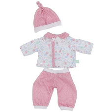 Jc Toys | Berenguer Boutique | La Baby Doll Outfit | 3 Piece Pink And White Onesie|Washable| Ages 2+ | Fits Dolls 14"-18"