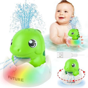 Zhenduo Baby Bath Toys, Rechargeable Bath Toys, Whale Spray Water Bath Toy, Sprinkler Bathtub Shower Toys For Toddlers Kids Boys Girls, Pool Toy For Baby (Green)