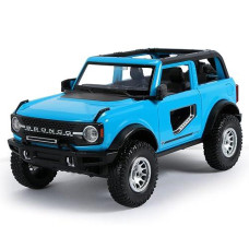 Armsky Toy Trucks Ford Bronco 1:24 Scale Metal Model Die-Cast Hobby Toy Cars Gifts For Boys Girls And Adults Bronco Car Lovers Collection, Blue