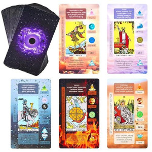 Xsylohxl Tarot Cards For Beginners Tarot Deck With Meanings On Them Training Tarot Deck With Message For Reading Classic Learning Tarot Set