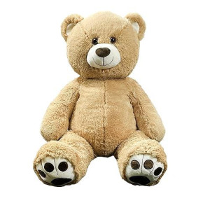 Anico 36" Tall (3 Feet) Giant Plush Teddy Bear With Embroidered Paws And Smiling Face