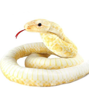 Xshelley 120 Inch High Simulation Extra Long Snake, Soft Plush Toy, Snake Stuffed Animal, Large Stuffed Animal Toy, Children'S Toy Gift (Yellow Snake)