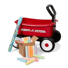 Radio Flyer Summertime Fun My 1St Wagon With Bubbles And Chalk Ages 3+, Red