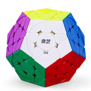 Megaminx Cube, Roxenda 3X3X3 Pentagonal Speed Cube Dodecahedron Magic Cube Puzzle Toy (Stickerless)