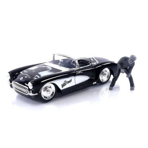 Universal Monsters 1:24 1957 Chevy Corvette Die-Cast Car & 2.75" Wolfman Figure, Toys For Kids And Adults