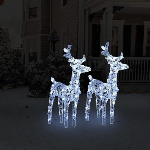 vidaXL Christmas Reindeers - 2 pcs Outdoor LED Decoration