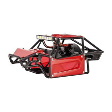 Injora 34G Rock Buggy Body Shell Nylon Chassis Kit For Scx24 C10 Jlu Bronco Base Camp Axial 1/24 Rc Crawler Car Upgrade Parts（Red）