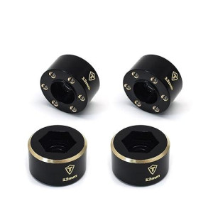 Treal 1.9 Wheel Hubs Brass Weights 9Mm/12Mm/15Mm/18Mm Widen Adapters Compatible With 1/10 Rc Crawlers (12Mm)