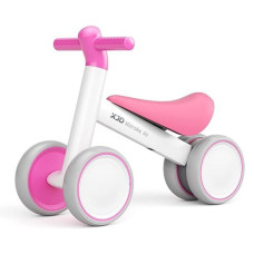 Xjd Baby Balance Bikes Bicycle Baby Toys For 1 Year Old Boy Girl 10 Month -36 Months Toddler Bike Infant No Pedal 4 Wheels First Bike Or Birthday Present Children Walker (White Rose)