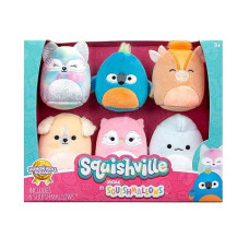 Squishville By Original Squishmallows Honor Roll Squad Plush - Six 2-Inch Squishmallows Plush Including Stevon, Tenise, Nassim, Jayden, Naya, And Bri - Toys For Kids