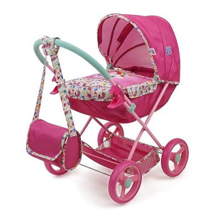 Baby Alive Pink Deluxe Doll Pram with Handbag & Canopy