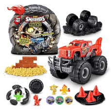 Smashers Monster Truck Surprise (Dino Truck) By Zuru Boys With 25 Surprises Collectible Monster Truck Surprise Smash Slime Sand Compounds Discovery