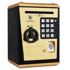 Like Toy Piggy Bank Safe Box Fingerprint Atm Bank Atm Machine Money Coin Savings Bank For Kids (Golden)