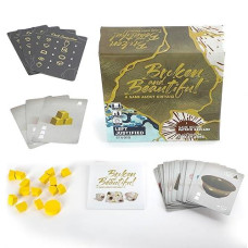 Left Justified Broken And Beautiful Kintsugi Card Game - A Uniquely Themed Deck For Game Night Fun With Family And Friends - Adults And Teens - 2 To 4 Players - Highly Portable