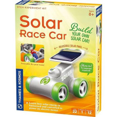 Thames & Kosmos Solar Race Car Stem Experiment Kit | Build A Solar-Powered Race Car | No Batteries Required | Learn About Photovoltaic Technology & Sustainability | Solar Panel Included | For Ages 8+