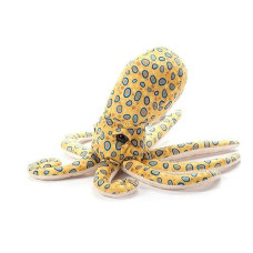 The Petting Zoo Blue Ring Octopus Stuffed Animal Plushie, Gifts For Kids, Wild Onez Sealife Animals, Zoologee Octopus Plush Toy 8 Inches