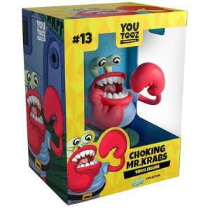 Youtooz Choking Mr Krabs Vinyl Figure, 3.6" Spongebob Collectible, Official Mr. Krabs Figurine From Spongebob Squarepants Collection