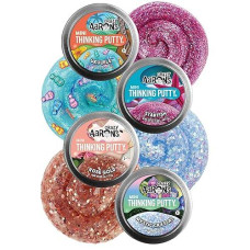 Crazy Aaron'S Putty Mini Tins Mystical Crystal, Ukulele, Starfish & Rose Gold Gift Set Bundle - 4 Pack (13.3G Each)