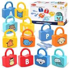 Yydeek Montessori Toys For 3 Year Old, Preschool Activities Toys Games For Toddler, Lock And Key Counting Toys For Toddlers, Math Manipulatives For Preschool Kindergarten Alphabet Learning