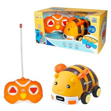 Mukikim My Little Rides - Beatrice The Bee. Your Child'S First Remote Control Car. Safe & Durable For Ages 2+ Toddlers/Young Kids. Cartoon Rc Car With Soft Shell & Crash-Resistant Design