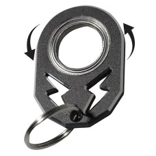 Yipukiyi Keychain Spinner Fidget Ring Metal Key Chain Spinner Fidget Ring Type Toy For Man Women And Kids (Black)