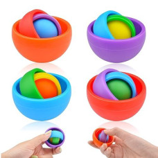 Yrissmiss Fidget Toys Adults, 4 Pack Fidget Gyro Toys Set, Ideal Gifts Quite Fidget Toys For Kids Boys Girls Adults Teens, Adhd Autism Stress Relief Finger Toys