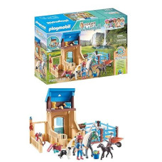 Playmobil Waterfall Horse Stall Set with Amelia & Whisper