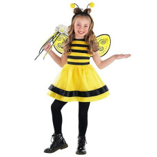 Morph Bumble Bee Costume Girls Bee Costume Kids Girls Bumblebee Costume Kids Bee Costume Toddler Bumble Bee Costume Baby Girl Halloween Costumes 1-2 Years