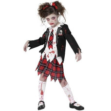 Morph Costumes School Girl Zombie Costume For Kids - Kid Zombie Costume Girl - Kids Halloween Costumes Girls Scary - Halloween Costumes For Girls L