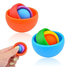 Yrissmiss Fidget Toy For Adults, 2 Pack Fidget Gyro Toys, Gift Ideas Fidgets Gifts For Boys Girls Teens Kids, Adhd Autism Stress Relief Finger Toy Hand Fidget Spinner