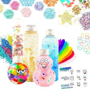 Vmnlooking Sensory Bottles Kits For Calm Down Corner Supplies Magic Mixies Sensory Toys For Toddlers1-3 Kids With Glitter, 5 Fun Shaped Containers