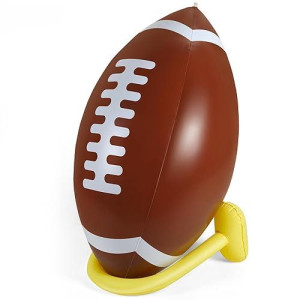 Sanwuta 37" Giant Jumbo Inflatable Football With Tee Set For Football Party Decoration Inflatable Football Party Supplies Football Birthday Party Football Game Decorations(1 Pc)