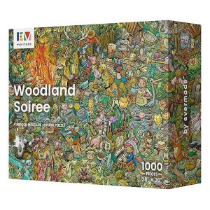 Woodland Soiree By Evermade - A Hidden Message Mystery Jigsaw Puzzle - 1000 Pieces, Beautifully Detailed 20'' X 28'' Frameable Art