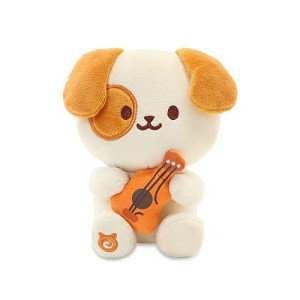 Anirollz Stuffed Animal Plush Toy - 6" Small Sitting Plush Doll Soft, Squishy, Warm, Cute, Comfort, Safe Birthday Puppy Dog Character With Guitar Puppiroll