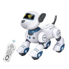 Zreswap Remote Control Robot Dog Toy: Programmable Robotic Puppy For Kids Smart Interactive Robot Pet Dog Dancing Singing Stunt Animal Toy For Toddler Toys 3-8 Year Gift